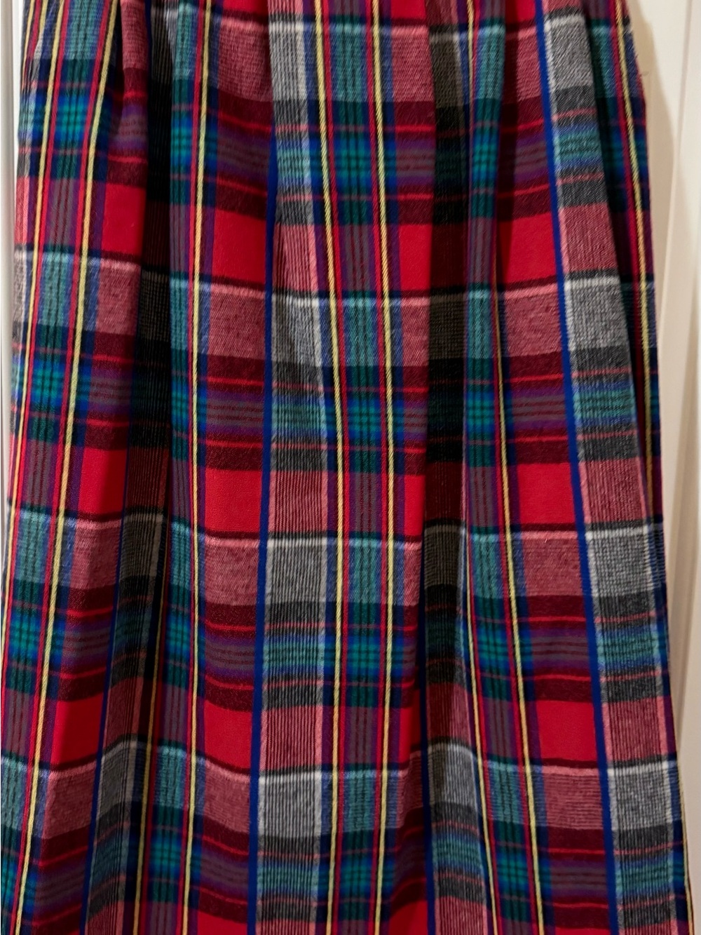 Pendleton Red Multicolor Tartan A-Line Skirt